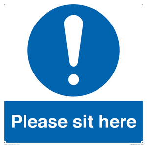 Please sit here